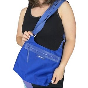 Blue Longchamp crossbody